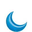 Blue Crescent Mini Shape Balloon 17in Online Sale