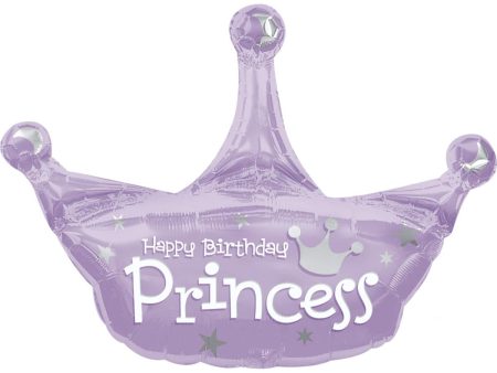 Birthday Princess Crown Foil Balloon 25 x 34in Online Sale