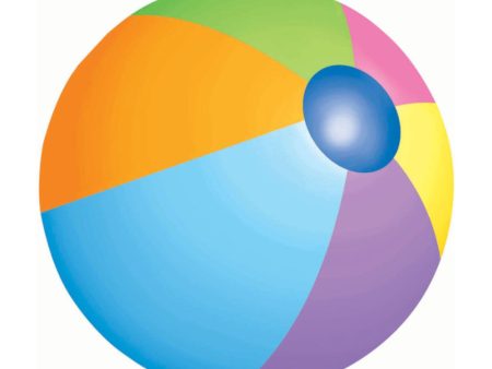 Beach Ball Paper Cutout 8in Discount