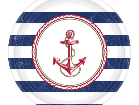 Anchors Aweigh Paper Plates 10.50in, 8pcs Fashion