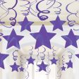 New Purple Shooting Stars Swirl Decorations 30pcs Online Hot Sale