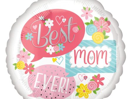 Best Mom Ever Bubbles Jumbo Foil Balloon 71cm For Sale