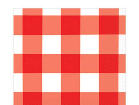 American Summer Red Gingham Lunch Tissues 16pcs Online