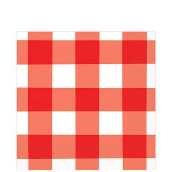 American Summer Red Gingham Lunch Tissues 16pcs Online