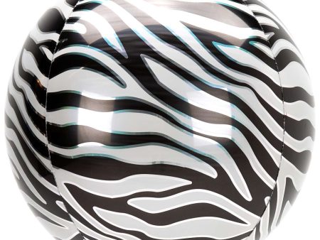 Zebra Print Orbz Balloon 38x40cm Sale