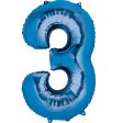 Blue Number Mini shape Foil Balloons Sale