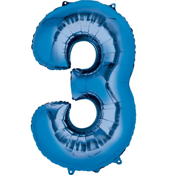 Blue Number Mini shape Foil Balloons Sale