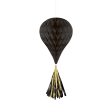 Black Mini Honeycomb With Foil Tassels 3pcs For Cheap