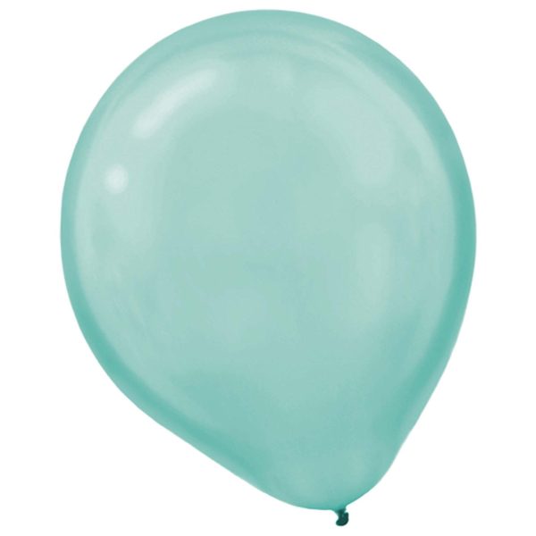 Robins Egg Blue Pearlized Latex Balloons 12in, 15pcs Discount