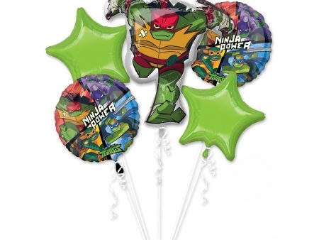 Rise of the TMNT Balloon Bouquet 5pcs Hot on Sale