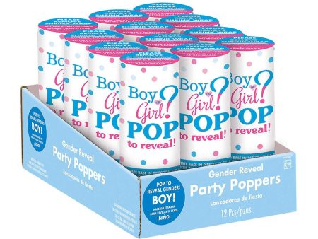 Blue Boy Confetti Party Poppers Foil 12pcs For Cheap