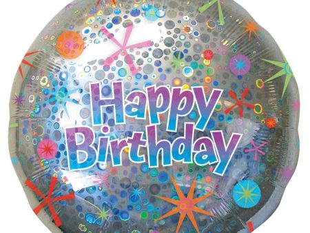 Birthday Celebration Jumbo Holographic Balloon 32in Supply