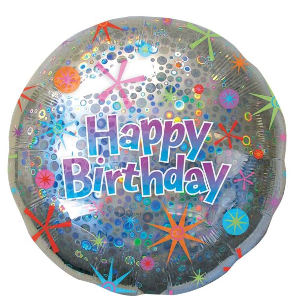 Birthday Celebration Jumbo Holographic Balloon 32in Supply