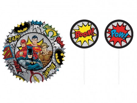 Justice League Heroes Unite Cupcake Cases & Picks Combo, 48pcs For Sale