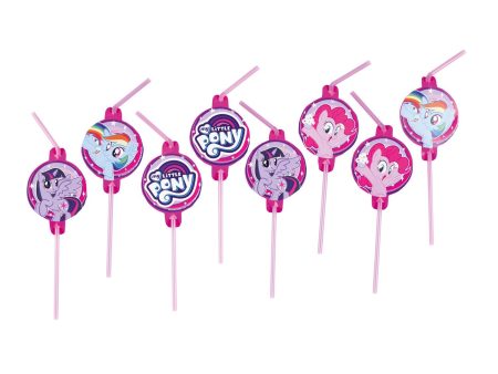 My Little Pony Drinking Straws 24cm,8pcs Hot on Sale