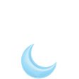 Pastel Blue Crescent Mini Shape Balloon 10in Cheap