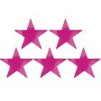 Bright Pink Star Foil Cutout 9in, 5pcs on Sale