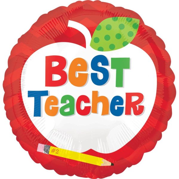 Best Teacher Apple Foil Balloon 18in Online