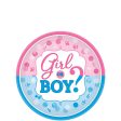 Baby Shower - Girl Or Boy? Round Paper Plates 7in, 8pcs Fashion