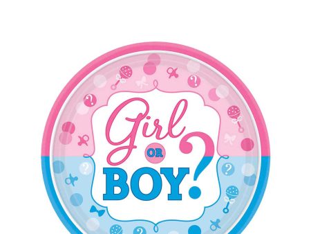 Baby Shower - Girl Or Boy? Round Paper Plates 7in, 8pcs Fashion