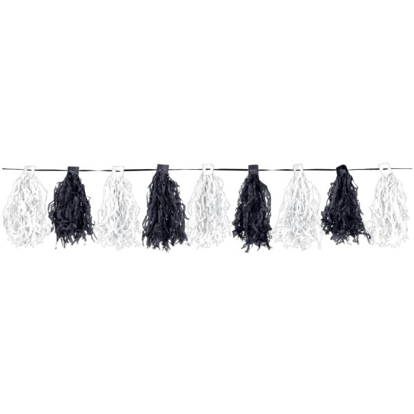 Black And White Garland Tassel Supply