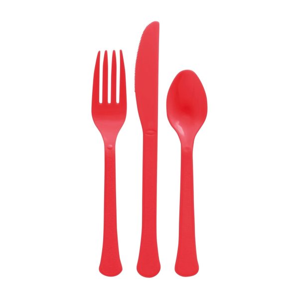 Apple Red Heavy Weight Cutlery Assorted 24pcs Sale