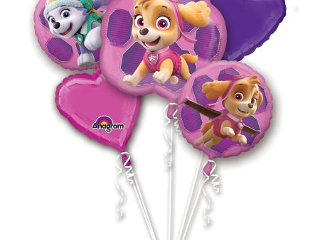 Paw Patrol Skye & Everest Balloon Bouquet 5pcs Hot on Sale