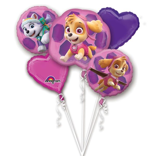 Paw Patrol Skye & Everest Balloon Bouquet 5pcs Hot on Sale