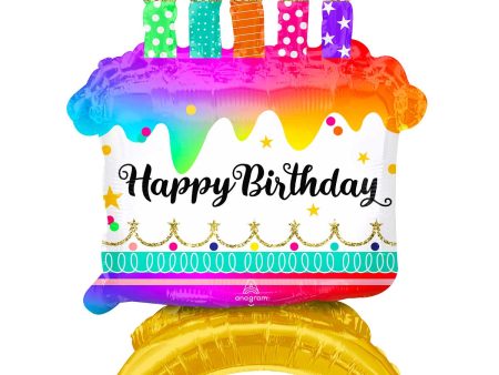 Birthday Cake Foil Balloon 35x45cm Online