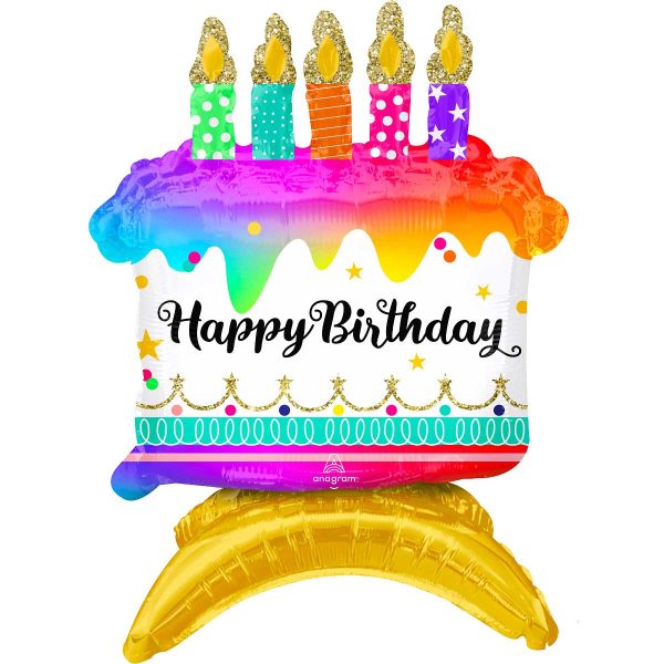 Birthday Cake Foil Balloon 35x45cm Online