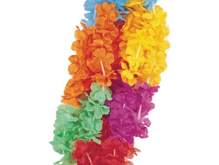 Tropical Flowers Polyester Leis Sale