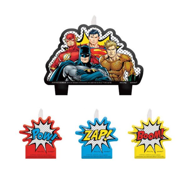 Justice League Heros Unite Birthday Candle Set Fashion