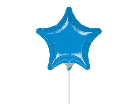 Metallic Blue Star Foil Balloon 9in For Discount