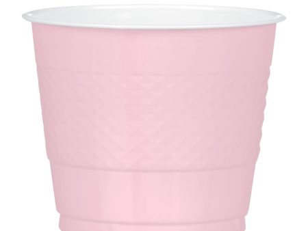 Blush Pink Plastic Cups 9oz, 20pcs Discount