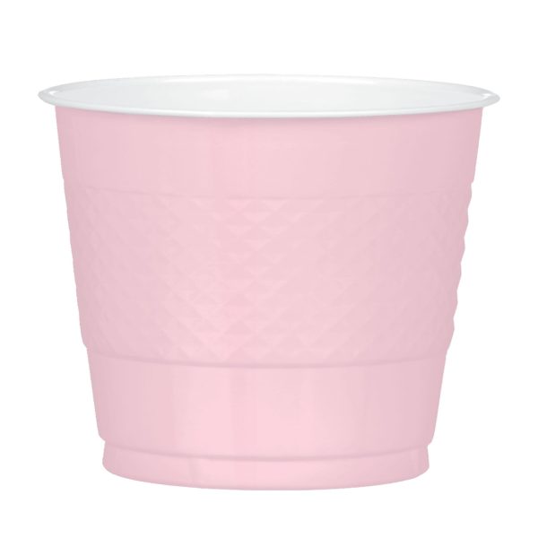 Blush Pink Plastic Cups 9oz, 20pcs Discount