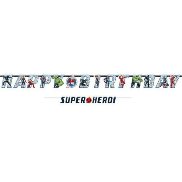 Marvel Avengers Powers Unite Jumbo Letter Banner Kit 2pcs Discount