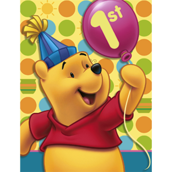 Pooh s 1st Birthday Invitation Cards 8pcs Online Hot Sale