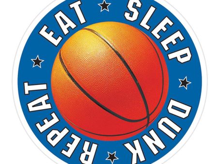 Basketball Decal Sticker 5.25in x 5.75in For Discount