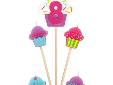 #8 Cupcake Birthday Pick Candle Online Hot Sale