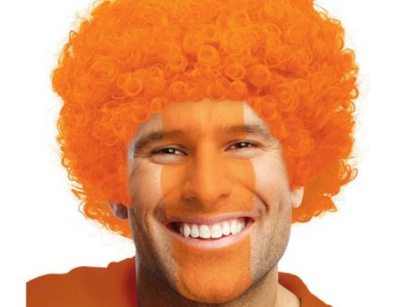 Adult Curly Wig Orange For Cheap