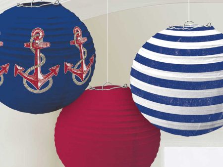 Anchors Aweigh Paper Lanterns 3pcs Hot on Sale