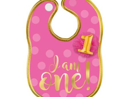 1st Birthday Girl Fabric Bib For Discount