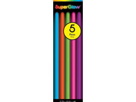 Neon Birthday Assorted Glow Sticks 8in, 5pcs Sale