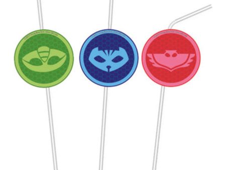 PJ Masks Flexi Straws 6pcs on Sale