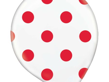 Apple Red Polka Dot Latex Balloon 20ct Online Hot Sale