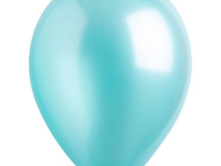 Robins Egg Blue Pearlized Latex Balloons 11in, 50pcs Cheap