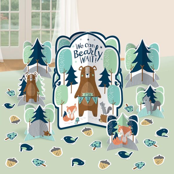 Baby Shower - Bear-ly Wait Boy Table Decorating Kit Online Sale