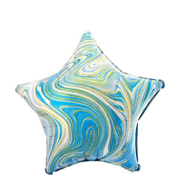 Blue Star Marblez Foil Balloon 45cm Online Hot Sale