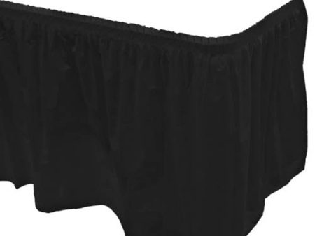 Plastic Table Skirt Jet Black 14ft x 29in Discount