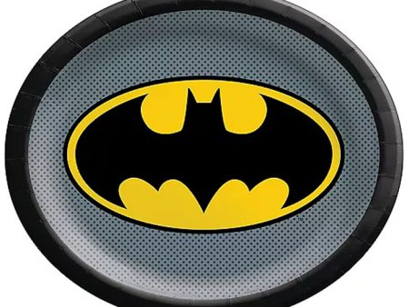 Batman Oval Paper Plates 12in, 8pcs For Cheap